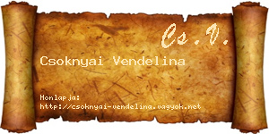 Csoknyai Vendelina névjegykártya